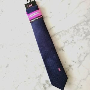 NWT Knots For Hope tie & pin in navy